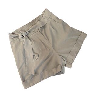 Worthington High Waist Olive Green Shorts with Tie